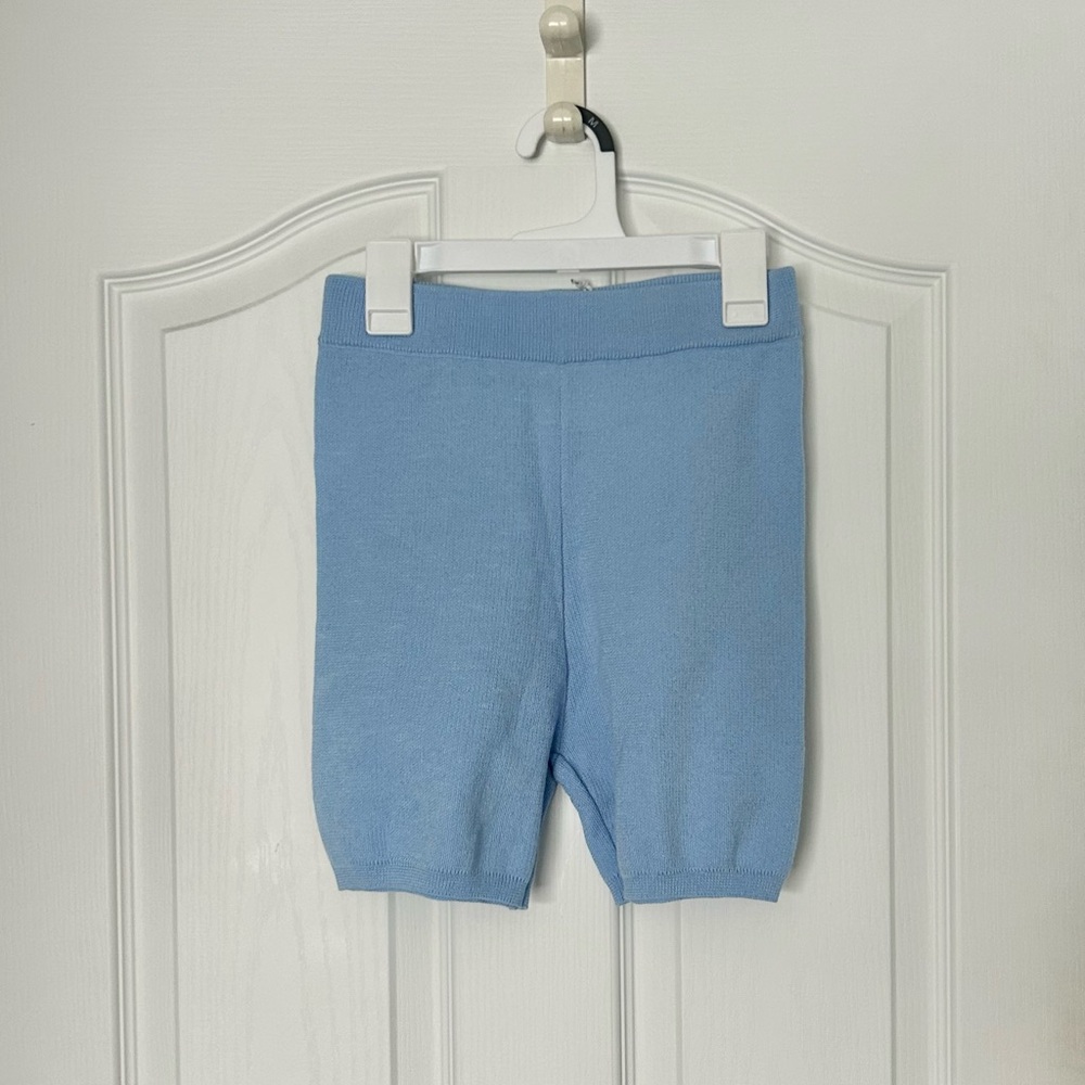 Blue Knit Shorts